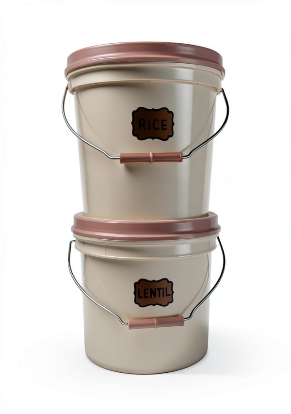 House Naturals White HDPE Plastic Pail Food Grade Bucket-2