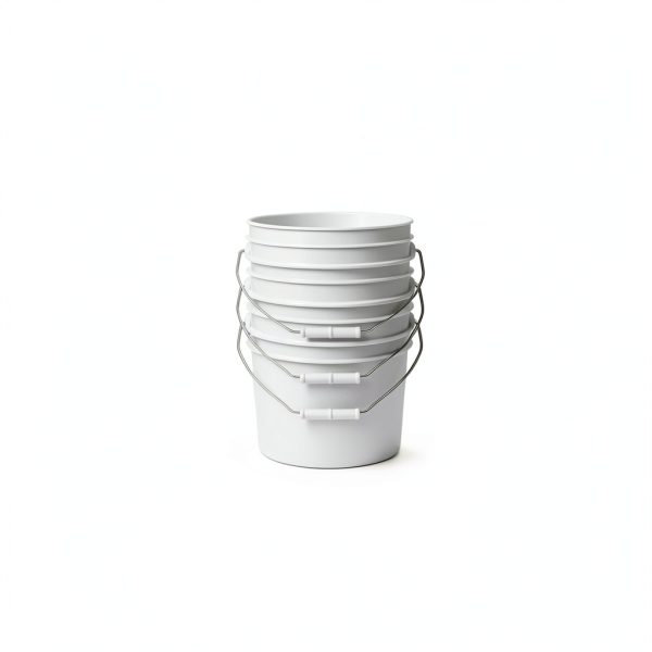 MKS Plastics 1 Gallon White Bucket Food Grade HDPE-6