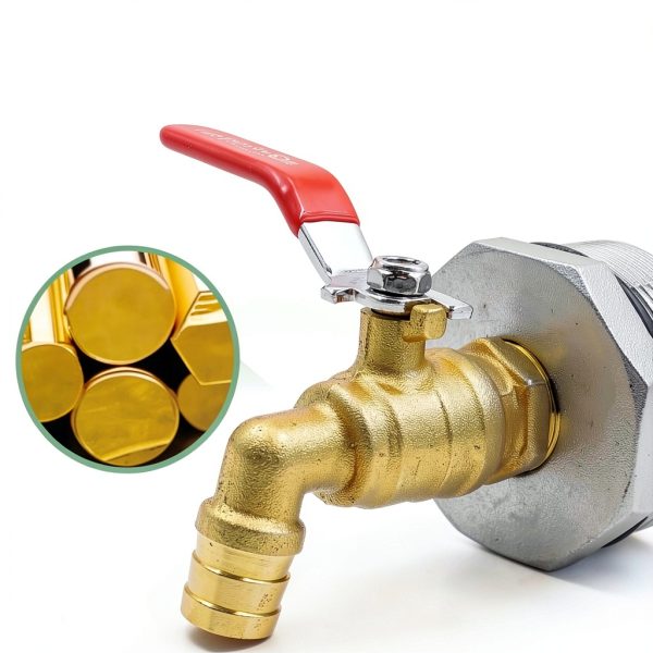 Horiznext Brass Drum Faucet Water Saving Outdoor Spigot-4