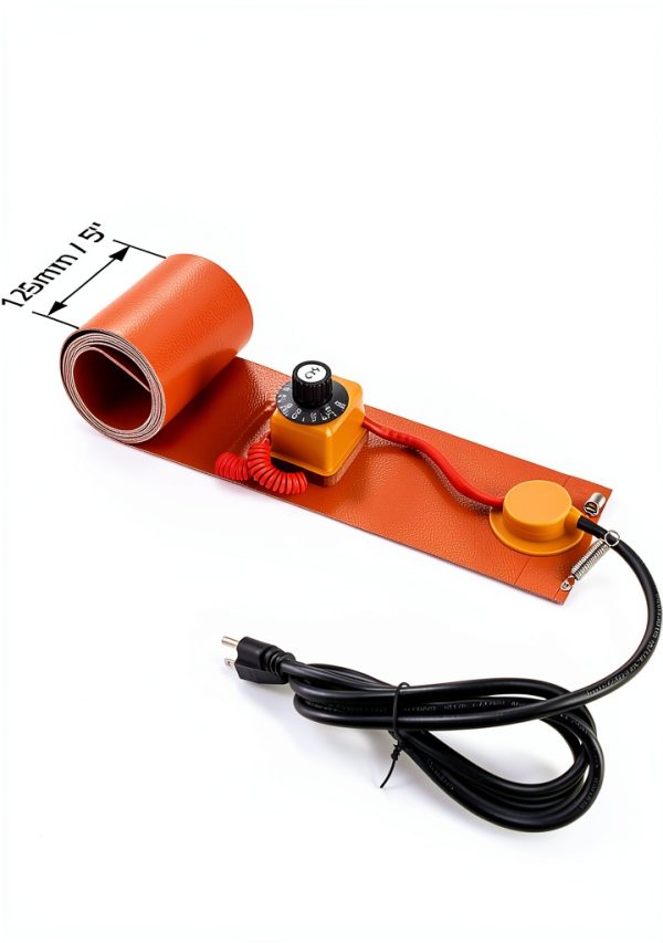 QWORK Drum Heater Adjustable Thermostat 1200W Industrial-5