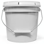 MKS Plastics 1 Gallon White Bucket Food Grade HDPE-0