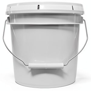 MKS Plastics 1 Gallon White Bucket Food Grade HDPE-0