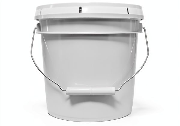 MKS Plastics 1 Gallon White Bucket Food Grade HDPE-0