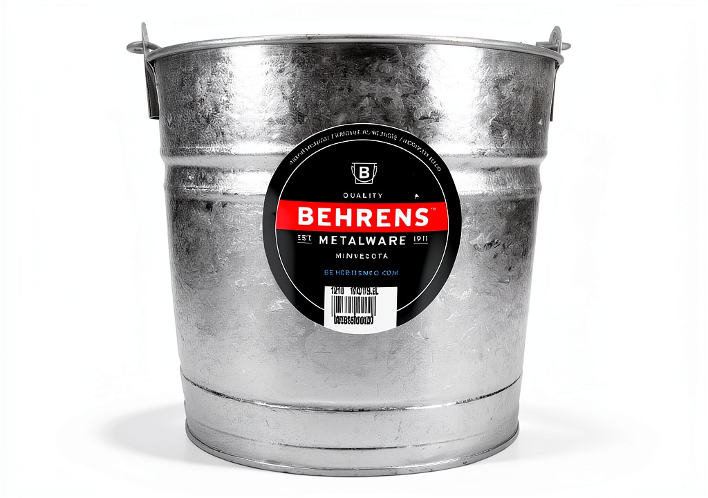 PRO SOURCE 10-quart steel pail in a workshop setting
