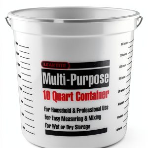 Leaktite 10 Quart Pail Reinforced Rim Plastic Container-0