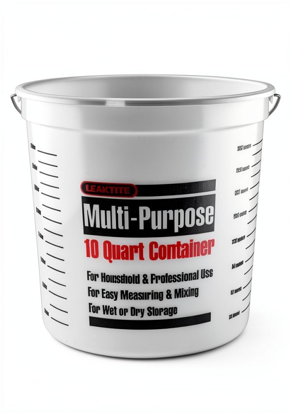 Leaktite 10 Quart Pail Reinforced Rim Plastic Container-0