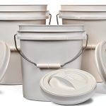 House Naturals White HDPE Plastic Pail Food Grade Bucket-0
