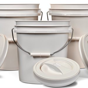 House Naturals White HDPE Plastic Pail Food Grade Bucket-0