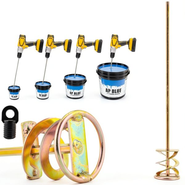 VIXAVI Paint Mixer Drill Double Helix Design Rust Resistant-3