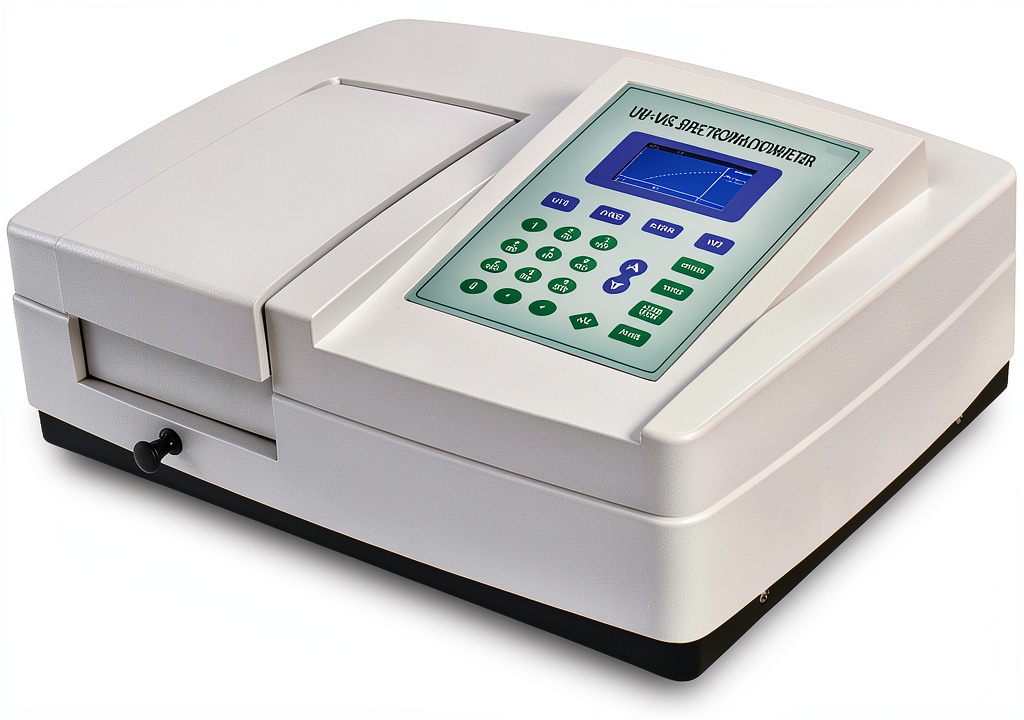 M&A Instruments UV-5500PC Spectrophotometer displaying data on large LCD screen