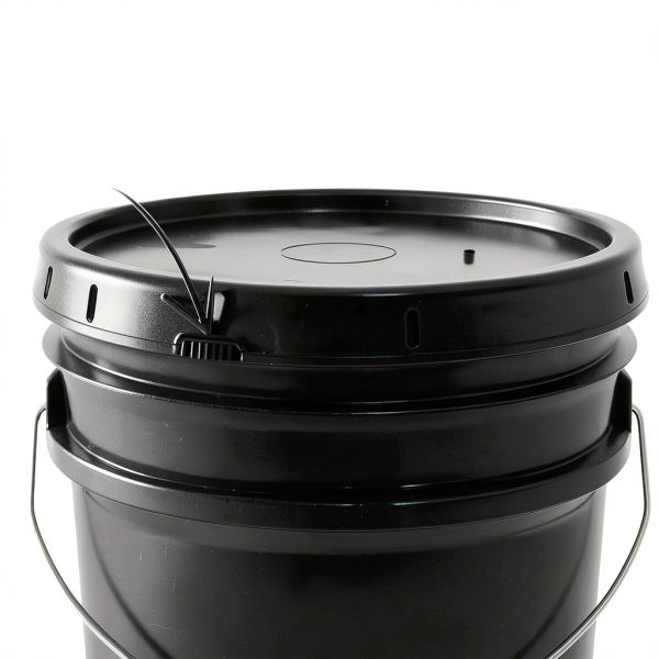 MKS Plastics 5 Gallon Bucket Black Food Grade Heavy Duty-4