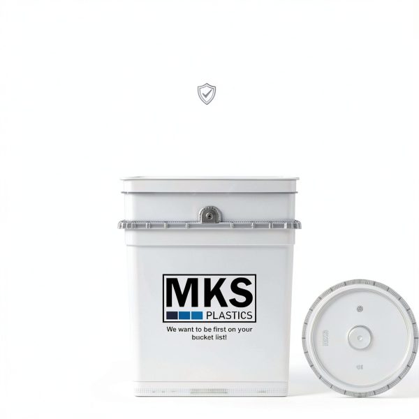MKS Plastics 5 Gallon Bucket Black Food Grade Heavy Duty-1