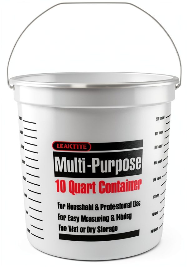 Leaktite 10 Quart Pail Reinforced Rim Plastic Container-1