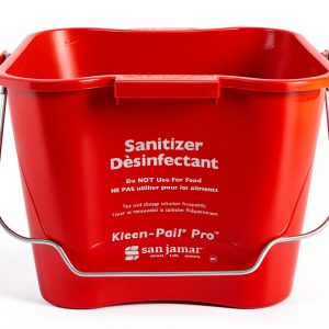 San Jamar Red Metal Pail Industrial Cleaning Solution-0