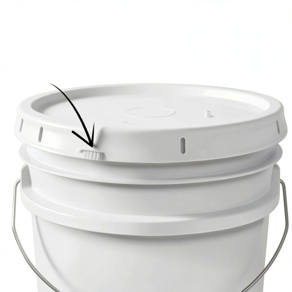 MKS Plastics 1 Gallon White Bucket Food Grade HDPE-5