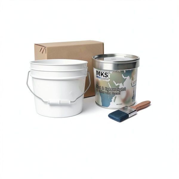 MKS Plastics 1 Gallon White Bucket Food Grade HDPE-2