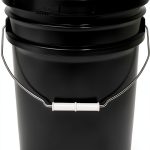 MKS Plastics 5 Gallon Bucket Black Food Grade Heavy Duty-0