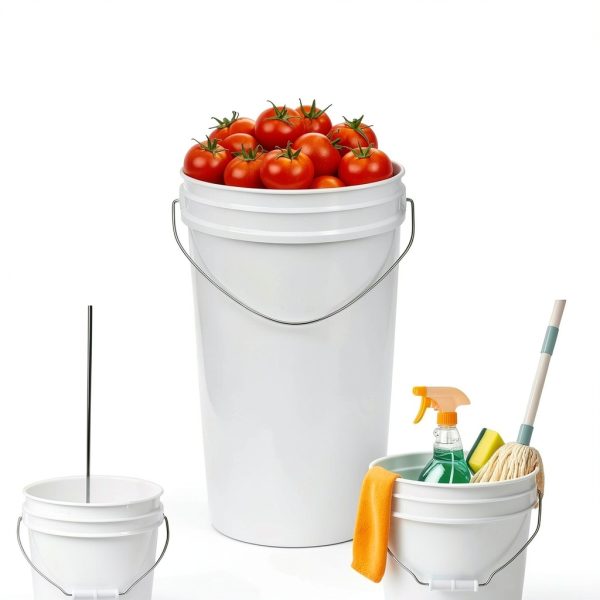 MKS Plastics 2 Gallon Pail White Food Grade HDPE-4