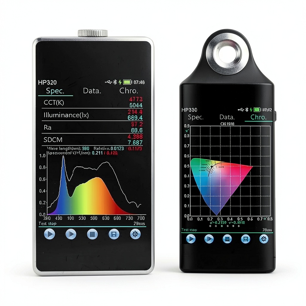 Portable spectrometer with 3.5-inch IPS touch screen