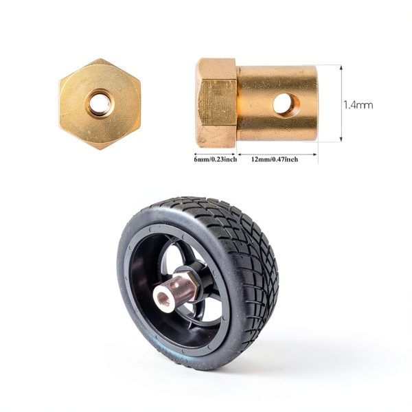 3.17mm Brass Hex Shaft Coupling daier Flexible Coupler for DC Motors-2